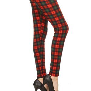 Clad In Plaid  Leggings SIZE OS